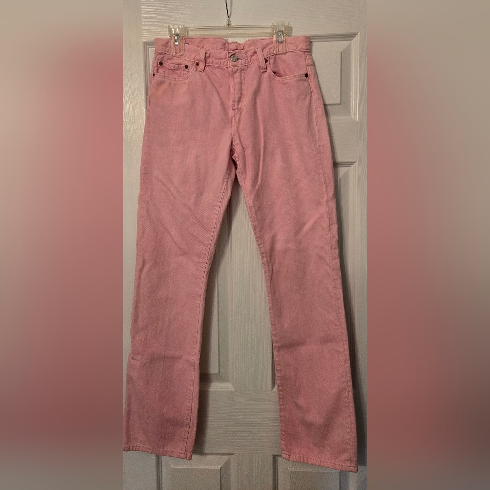 Levi's 501 Pink Button Fly 29 X 34